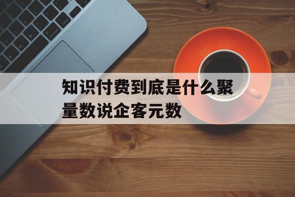 知识付费到底是什么聚量数说企客元数