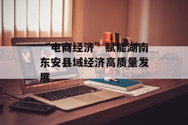 “电商经济”赋能湖南东安县域经济高质量发展