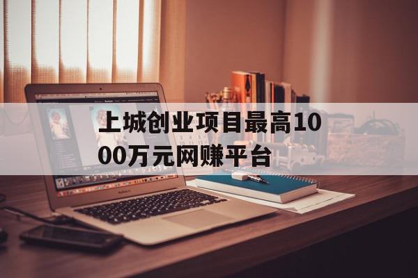 上城创业项目最高1000万元网赚平台