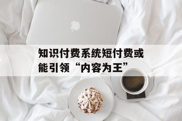 知识付费系统短付费或能引领“内容为王”