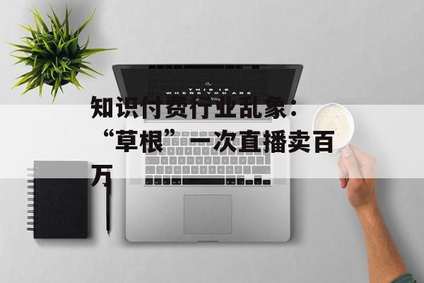 知识付费行业乱象： “草根”一次直播卖百万