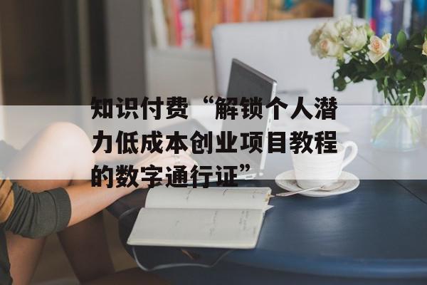 知识付费“解锁个人潜力低成本创业项目教程的数字通行证”