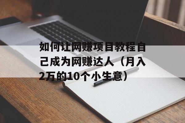 如何让网赚项目教程自己成为网赚达人（月入2万的10个小生意）