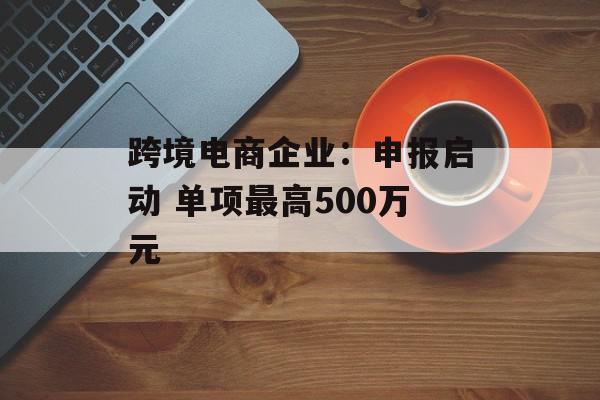 跨境电商企业：申报启动 单项最高500万元