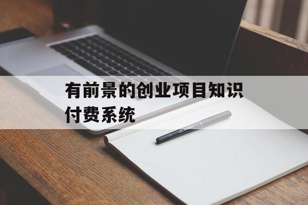 有前景的创业项目知识付费系统