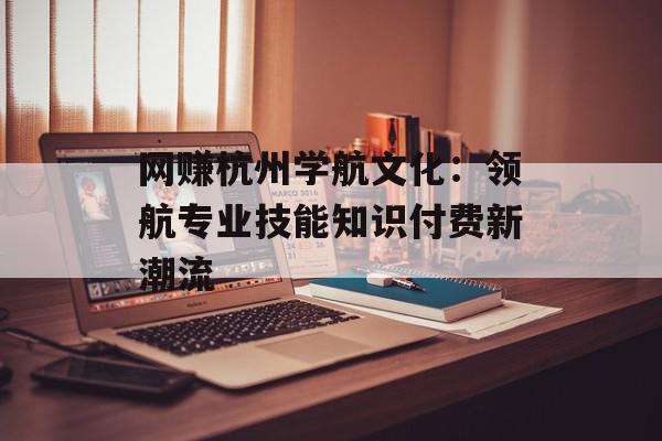 网赚杭州学航文化：领航专业技能知识付费新潮流