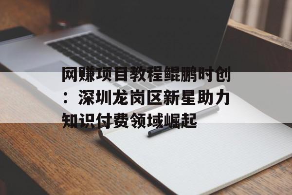 网赚项目教程鲲鹏时创：深圳龙岗区新星助力知识付费领域崛起