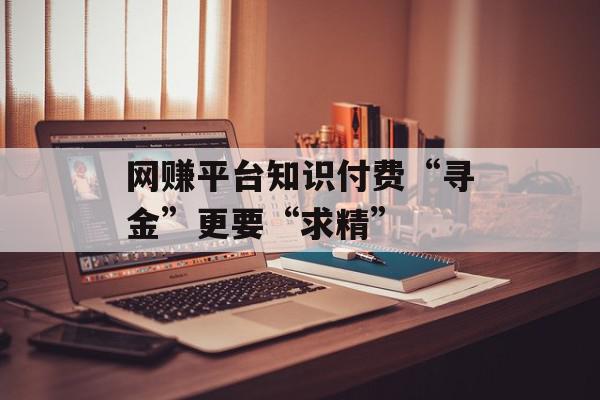 网赚平台知识付费“寻金”更要“求精”