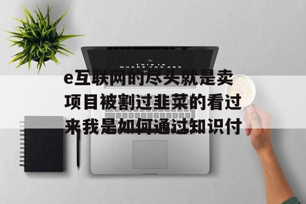 e互联网的尽头就是卖项目被割过韭菜的看过来我是如何通过知识付