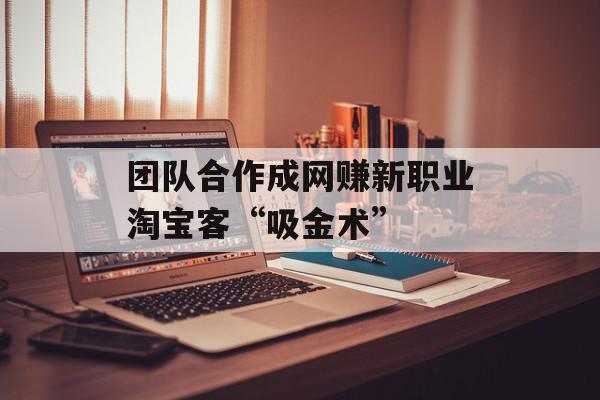 团队合作成网赚新职业淘宝客“吸金术”
