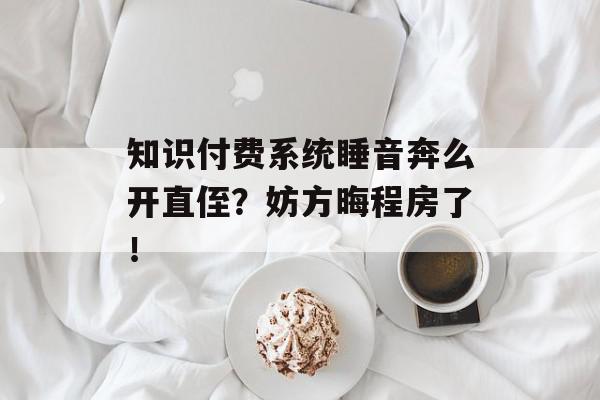 知识付费系统睡音奔么开直侄？妨方晦程房了！