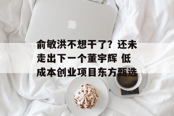 俞敏洪不想干了？还未走出下一个董宇辉 低成本创业项目东方甄选