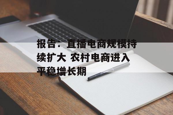 报告：直播电商规模持续扩大 农村电商进入平稳增长期