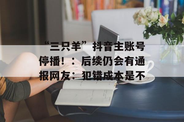 “三只羊”抖音主账号停播！：后续仍会有通报网友：犯错成本是不