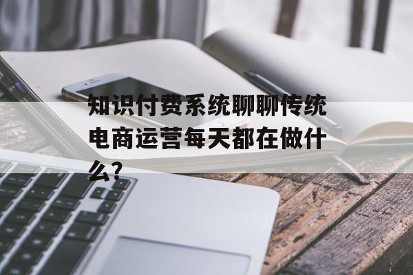 知识付费系统聊聊传统电商运营每天都在做什么？