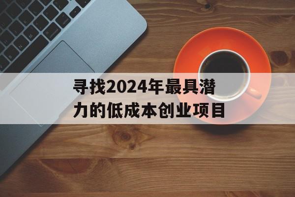寻找2024年最具潜力的低成本创业项目