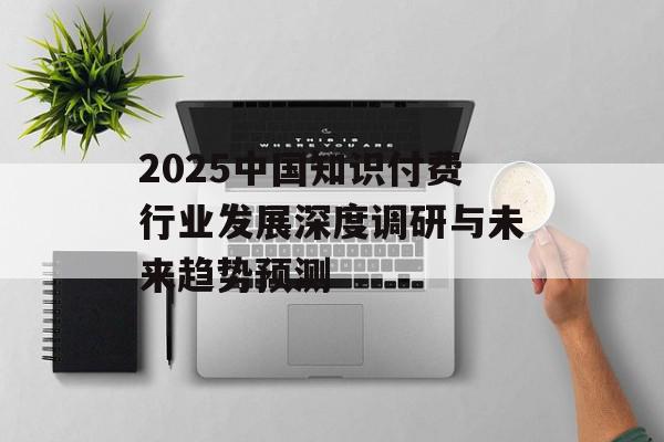 2025中国知识付费行业发展深度调研与未来趋势预测