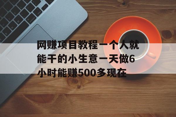 网赚项目教程一个人就能干的小生意一天做6小时能赚500多现在