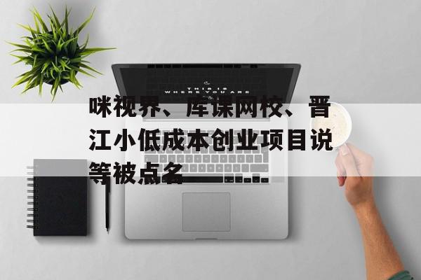 咪视界、库课网校、晋江小低成本创业项目说等被点名