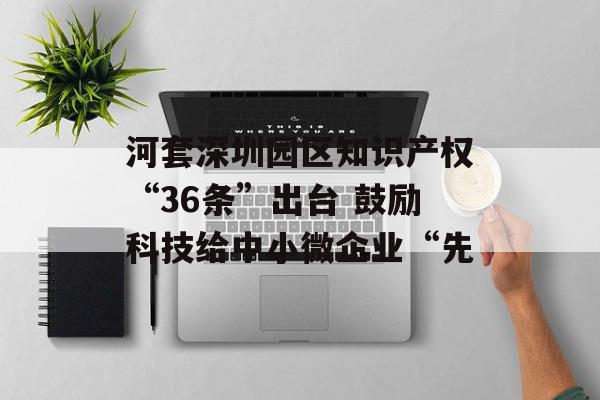 河套深圳园区知识产权“36条”出台 鼓励科技给中小微企业“先