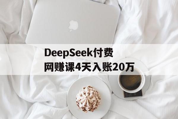 DeepSeek付费网赚课4天入账20万
