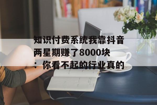 知识付费系统我靠抖音两星期赚了8000块：你看不起的行业真的