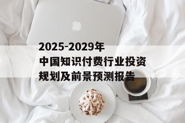 2025-2029年中国知识付费行业投资规划及前景预测报告
