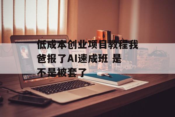 低成本创业项目教程我爸报了AI速成班 是不是被套了