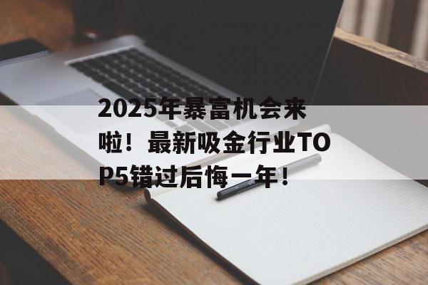 2025年暴富机会来啦！最新吸金行业TOP5错过后悔一年！