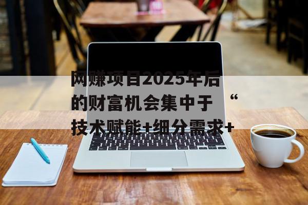 网赚项目2025年后的财富机会集中于 “技术赋能+细分需求+