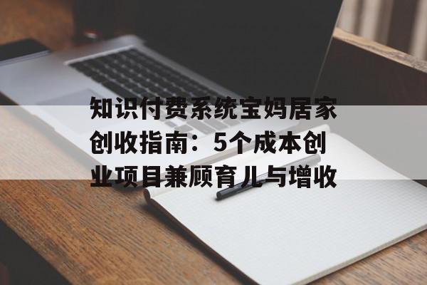 知识付费系统宝妈居家创收指南：5个成本创业项目兼顾育儿与增收