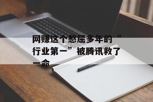 网赚这个憋屈多年的“行业第一”被腾讯救了一命