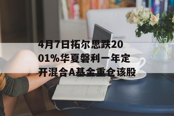 4月7日拓尔思跌2001%华夏磐利一年定开混合A基金重仓该股